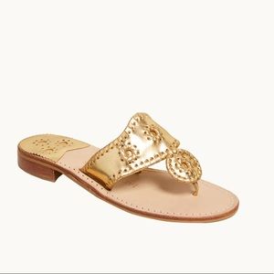 Gold Jack Rogers Flat Sandal